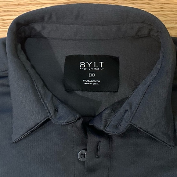 BYLT Executive Stretch Long Sleeve Button Down Gray Shirt - Men’s Medium EUC - Picture 4 of 12